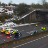 M1 reopens after crash with lorry and two cars near busy junction