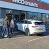 Crowds gather as Skoda car crashes into Long Eaton McDonald's restaurant