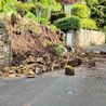 Collapsed wall causes traffic problems with road closed into Darley Abbey