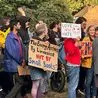 Derby protests: Counter protesters send strong message and say &apos;love not hate&apos;