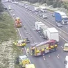Crash involving 4 lorries shuts M1 and causes 13-mile queues