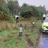 Dramatic image shows overturned car on country lane as man arrested