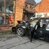 Huge delays after car crashes into town centre store